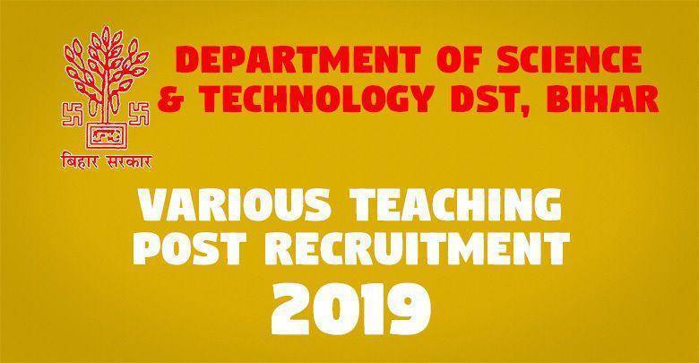 Various Teaching Post Recruitment 2019 -