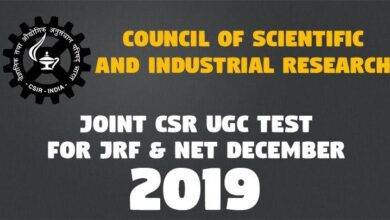 Joint CSR UGC Test for JRF NET December 2018 -