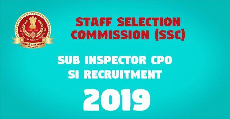 Sub Inspector CPO SI Recruitment -