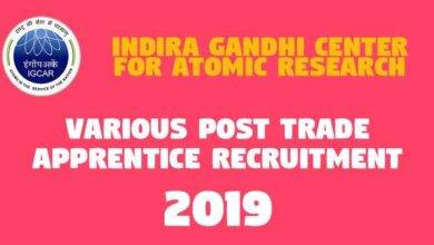 Various Post Trade Apprentice Recruitment -