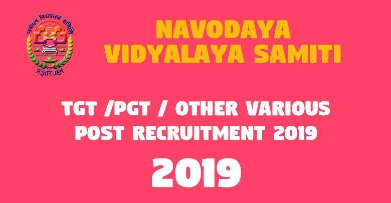 TGT PGT Other Various Post Recruitment 2019 -