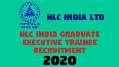 NLC India Graduate Executive Trainee GET 2020 Online Form -