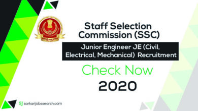 Junior Engineer JE Civil Electrical Mechanical Recruitment -