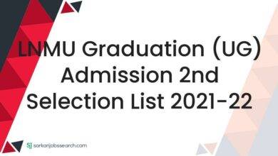 LNMU Graduation (UG) Admission 2nd Selection List 2021-22
