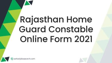 Rajasthan Home Guard Constable Online Form 2021