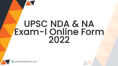 UPSC NDA & NA Exam-I Online Form 2022