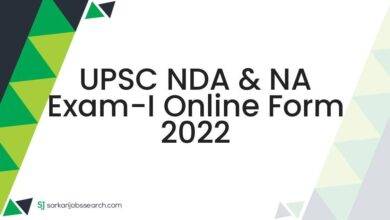 UPSC NDA & NA Exam-I Online Form 2022