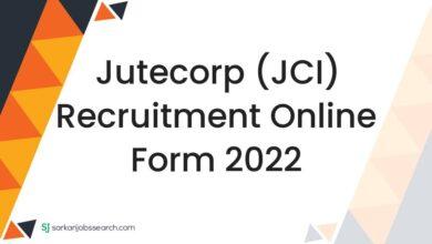 Jutecorp (JCI) Recruitment Online Form 2022