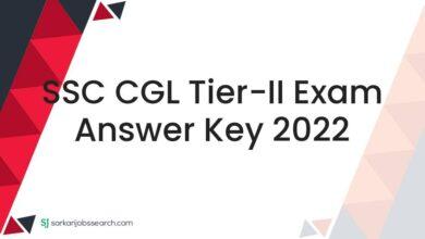 SSC CGL Tier-II Exam Answer Key 2022