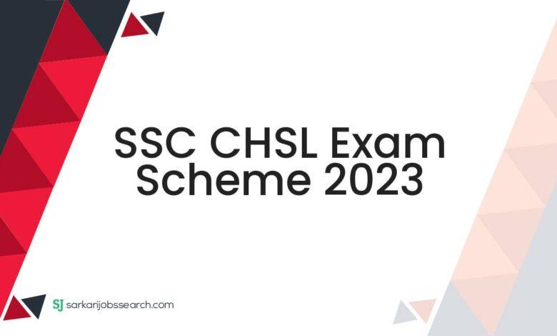 SSC CHSL Exam Scheme 2023