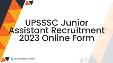UPSSSC Junior Assistant Recruitment 2023 Online Form
