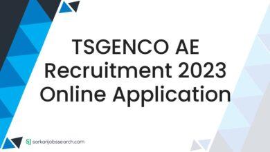 TSGENCO AE Recruitment 2023 Online Application