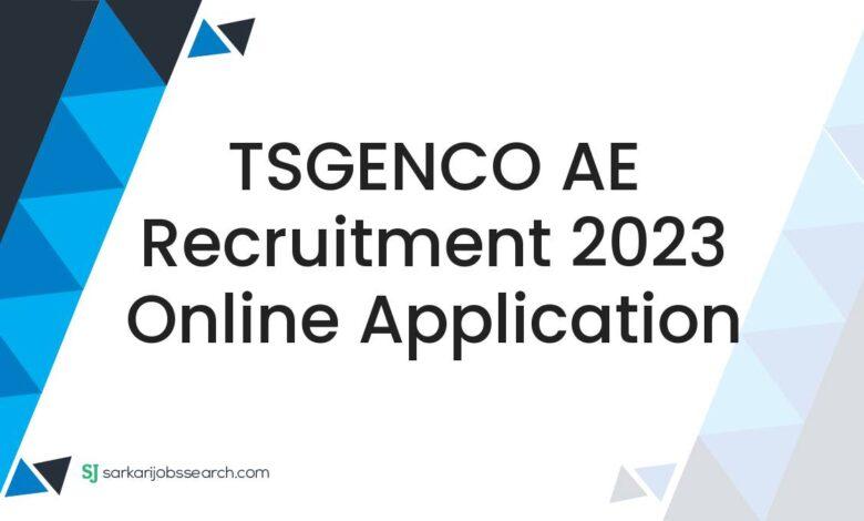 TSGENCO AE Recruitment 2023 Online Application