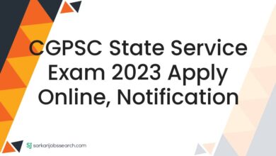 CGPSC State Service Exam 2023 Apply Online, Notification