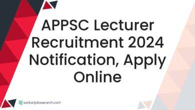 APPSC Lecturer Recruitment 2024 Notification, Apply Online