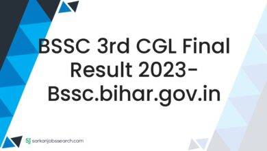 BSSC 3rd CGL Final Result 2023- bssc.bihar.gov.in