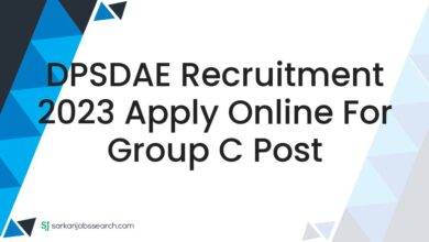 DPSDAE Recruitment 2023 Apply Online For Group C Post