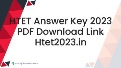 HTET Answer Key 2023 PDF Download Link htet2023.in