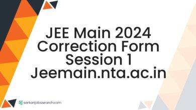 JEE Main 2024 Correction Form Session 1 jeemain.nta.ac.in