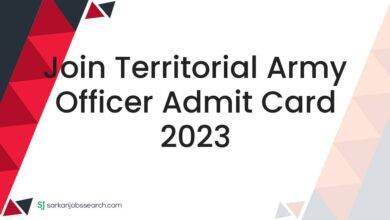Join Territorial Army Officer Admit Card 2023