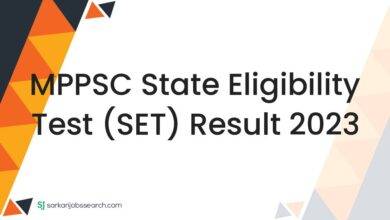 MPPSC State Eligibility Test (SET) Result 2023