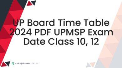 UP Board Time Table 2024 PDF UPMSP Exam Date Class 10, 12