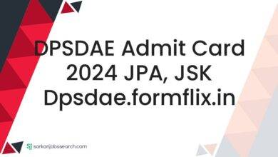 DPSDAE Admit Card 2024 JPA, JSK dpsdae.formflix.in