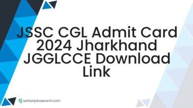 JSSC CGL Admit Card 2024 Jharkhand JGGLCCE Download Link