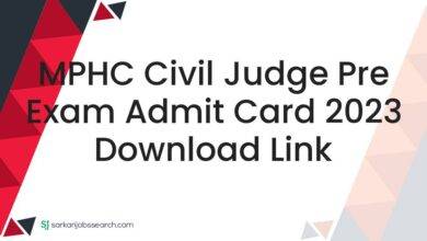 MPHC Civil Judge Pre Exam Admit Card 2023 Download Link