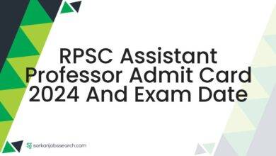 RPSC Assistant Professor Admit Card 2024 and Exam Date
