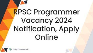 RPSC Programmer Vacancy 2024 Notification, Apply Online