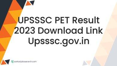 UPSSSC PET Result 2023 Download Link upsssc.gov.in