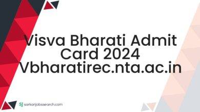 Visva Bharati Admit Card 2024 vbharatirec.nta.ac.in