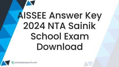 AISSEE Answer Key 2024 NTA Sainik School Exam Download