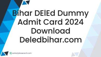 Bihar DElEd Dummy Admit Card 2024 Download deledbihar.com