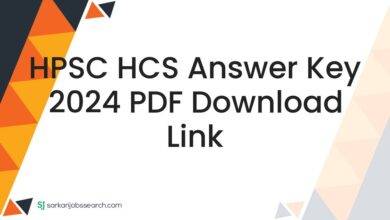 HPSC HCS Answer Key 2024 PDF Download Link
