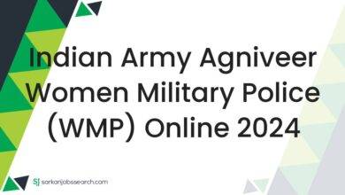 Indian Army Agniveer Women Military Police (WMP) Online 2024