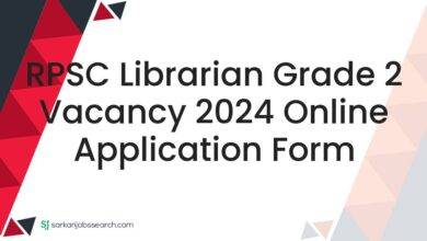 RPSC Librarian Grade 2 Vacancy 2024 Online Application Form