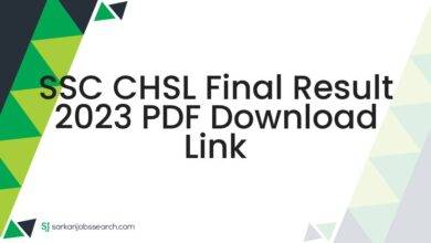 SSC CHSL Final Result 2023 PDF Download Link