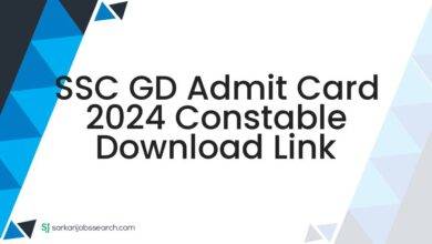 SSC GD Admit Card 2024 Constable Download Link