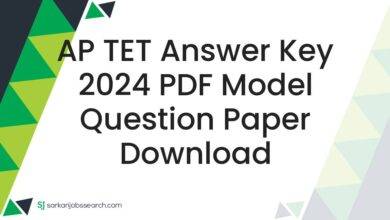 AP TET Answer Key 2024 PDF Model Question Paper Download