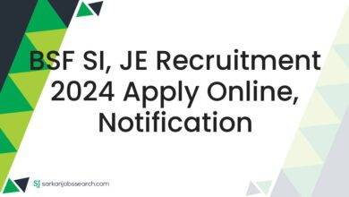 BSF SI, JE Recruitment 2024 Apply Online, Notification