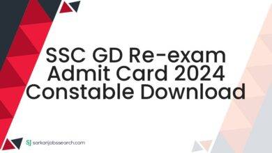SSC GD Re-exam Admit Card 2024 Constable Download