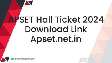 APSET Hall Ticket 2024 Download Link apset.net.in