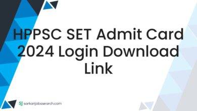 HPPSC SET Admit Card 2024 Login Download Link