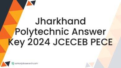 Jharkhand Polytechnic Answer Key 2024 JCECEB PECE