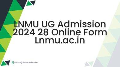 LNMU UG Admission 2024 28 Online Form lnmu.ac.in