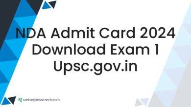 NDA Admit Card 2024 Download Exam 1 upsc.gov.in