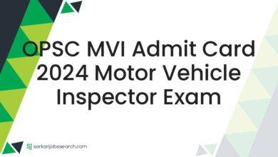 OPSC MVI Admit Card 2024 Motor Vehicle Inspector Exam
