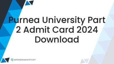 Purnea University Part 2 Admit Card 2024 Download